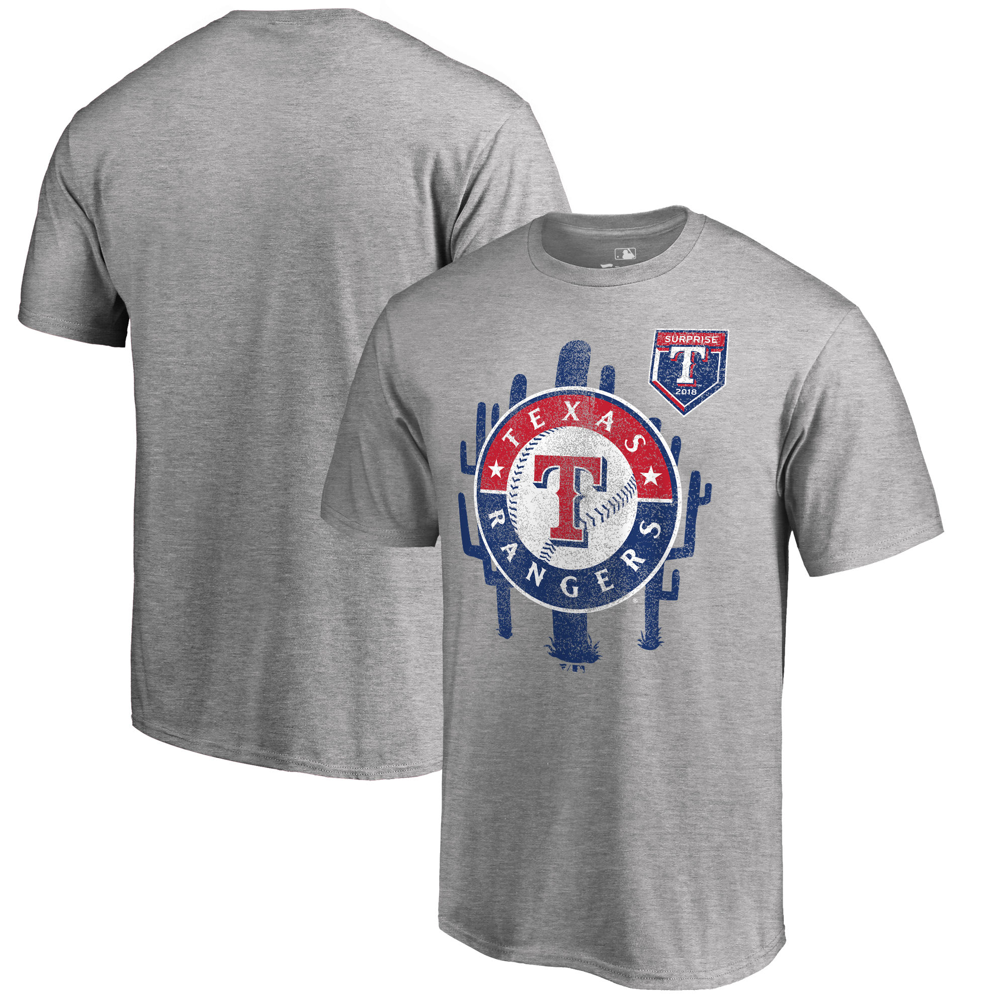 Men's Texas Rangers Fanatics Branded 2018 MLB Spring Training Vintage T-Shirt – Heather Gray
